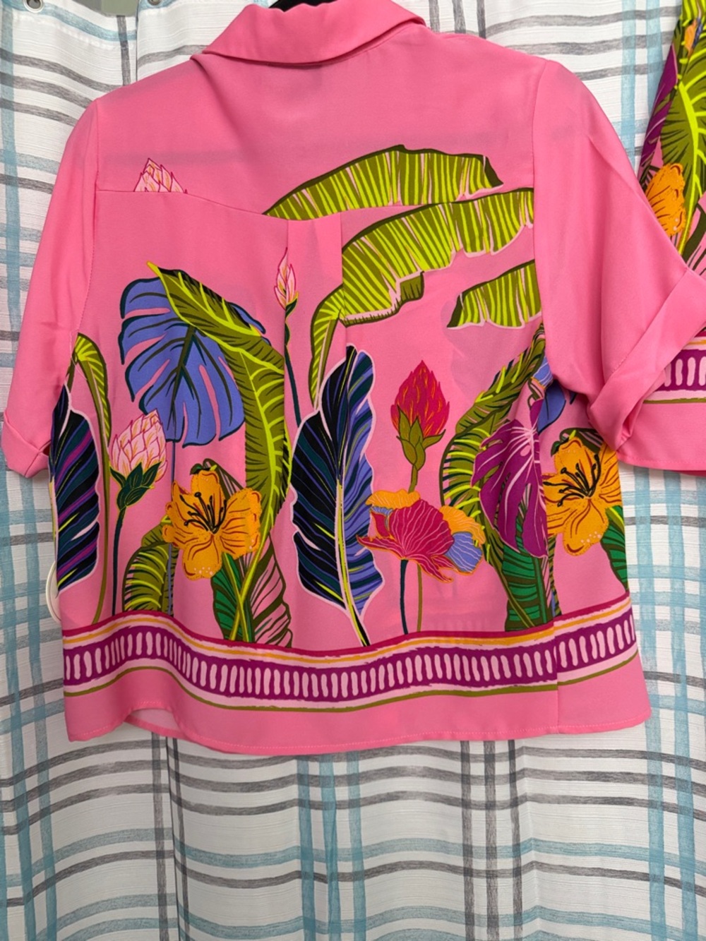 Pink Tropical Print Short Set - Picture 4 of 7